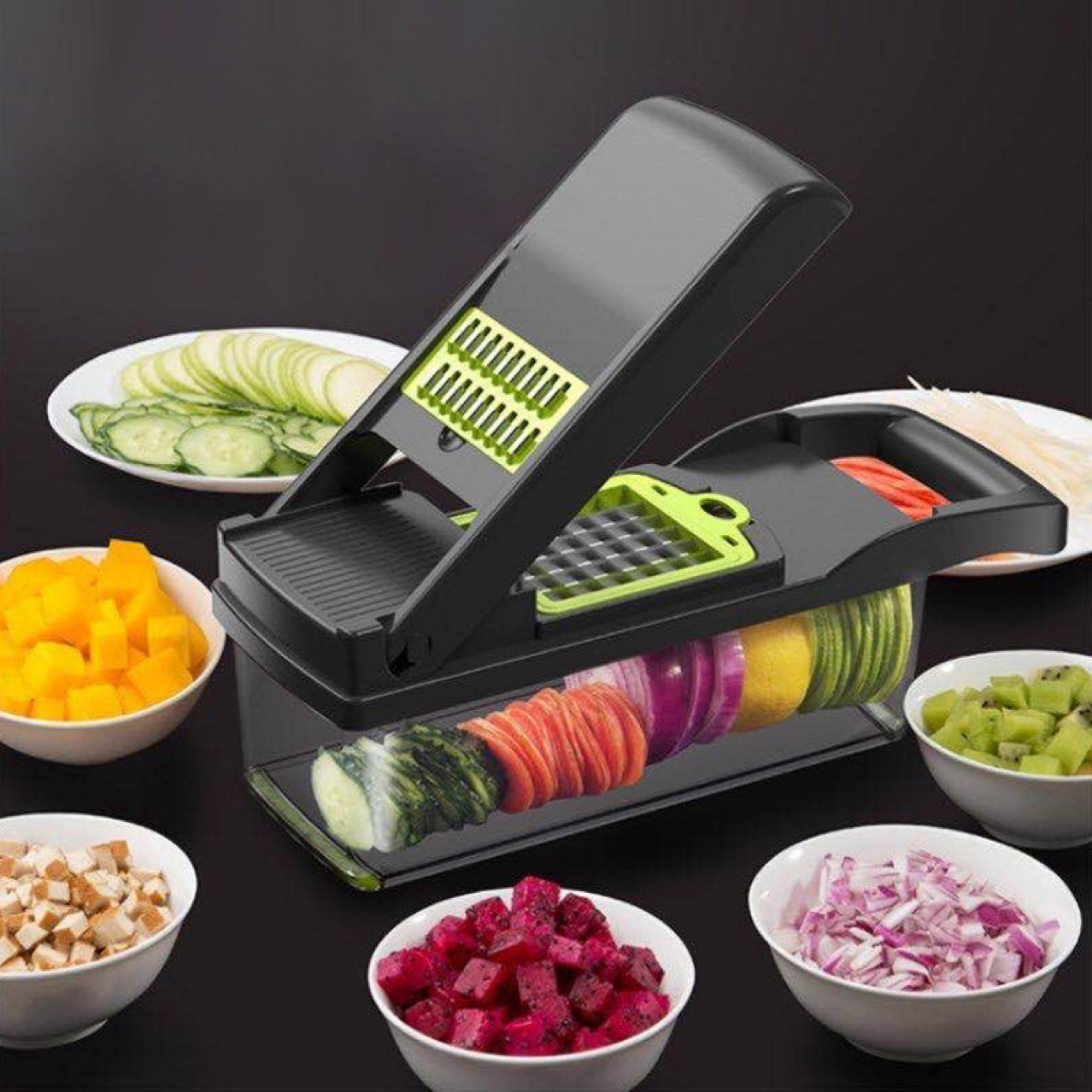 12-in-1 Manual Vegetable Chopper and Slicer